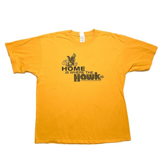 Iowa Hawkeyes Homecoming T-Shirt Yellow Flying Herky 2006 Mens XL College Gildan - Picture 8 of 8